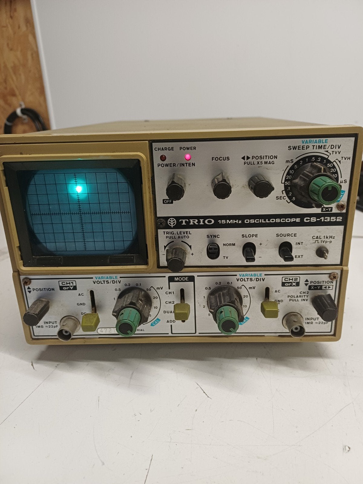 Trio/Kenwood oscilloscoop CS-1352 - Werkt naar behoren, Ophalen of Verzenden, Gebruikt