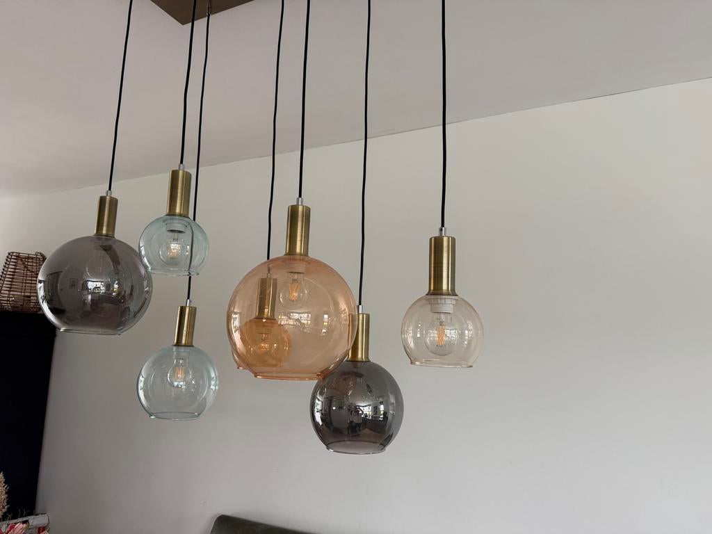 Coco Maison Gaby hanglamp - stijlvolle verlichting, Ophalen, Zo goed als nieuw, Glas, 75 cm of meer