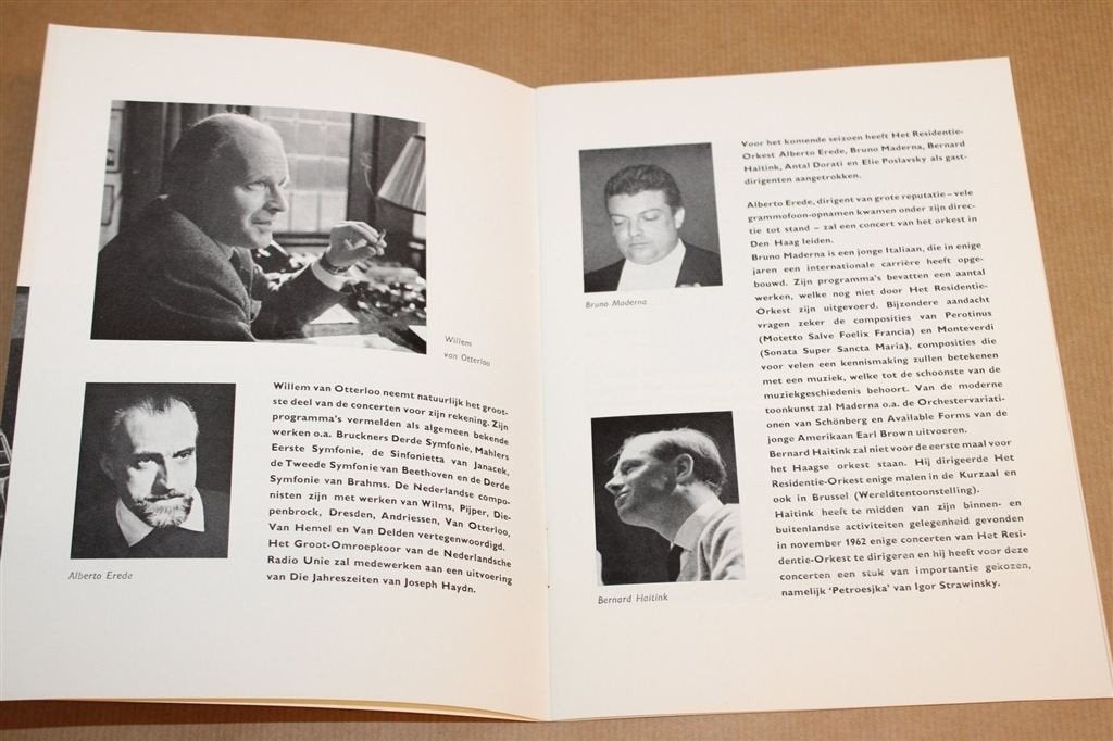 Residentie-Orkest 1962-\'63 — Van Otterloo, Ophalen of Verzenden, Gelezen, Artiest