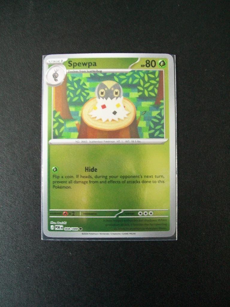 9552. Nieuwe Pokemon Kaart holofoil SPEWPA HP 80 (008/088), Verzenden, Nieuw, Losse kaart, Foil