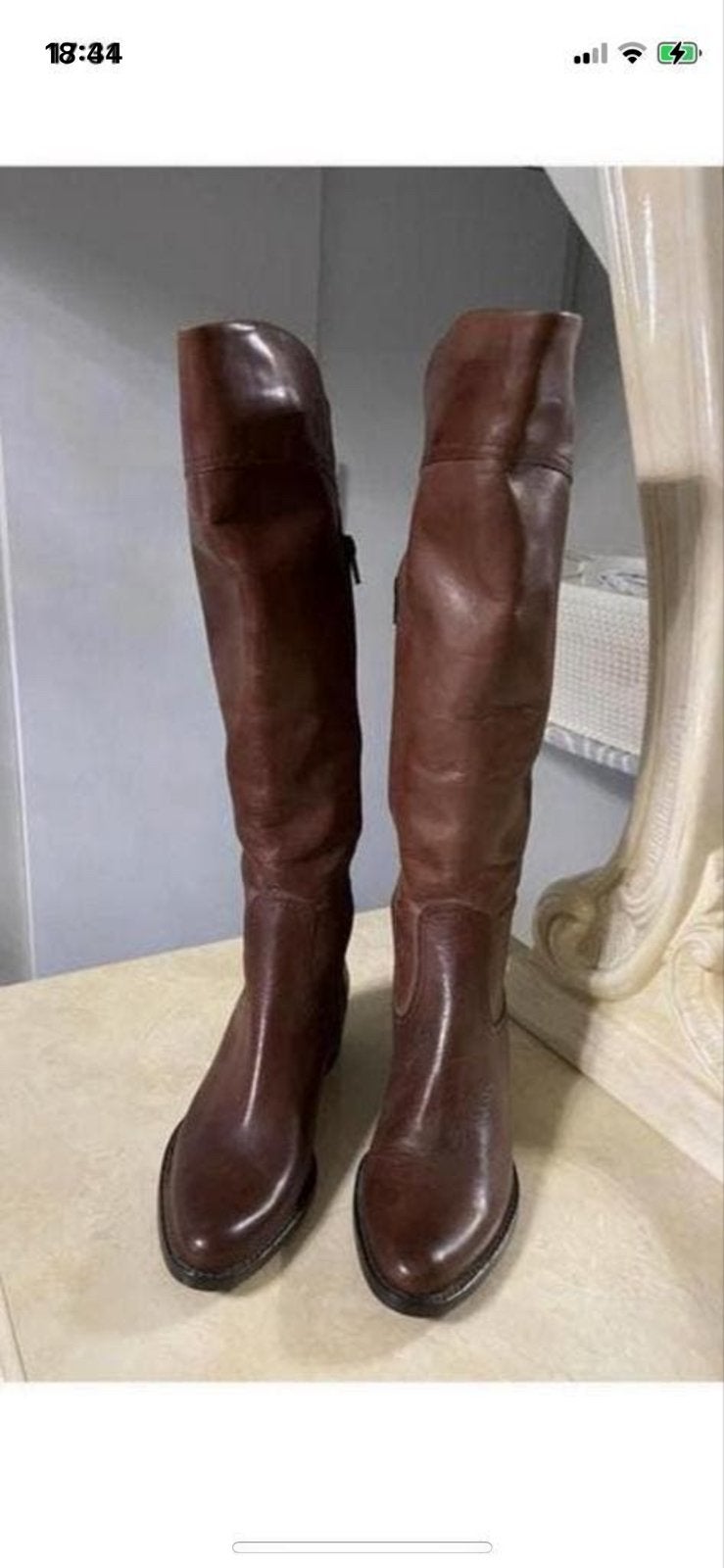 Bruine leren hoge laarzen met rits en kwastjes maat 36 nieuw, Kleding | Dames, Schoenen, Ophalen, Nieuw, Bruin, Hoge laarzen