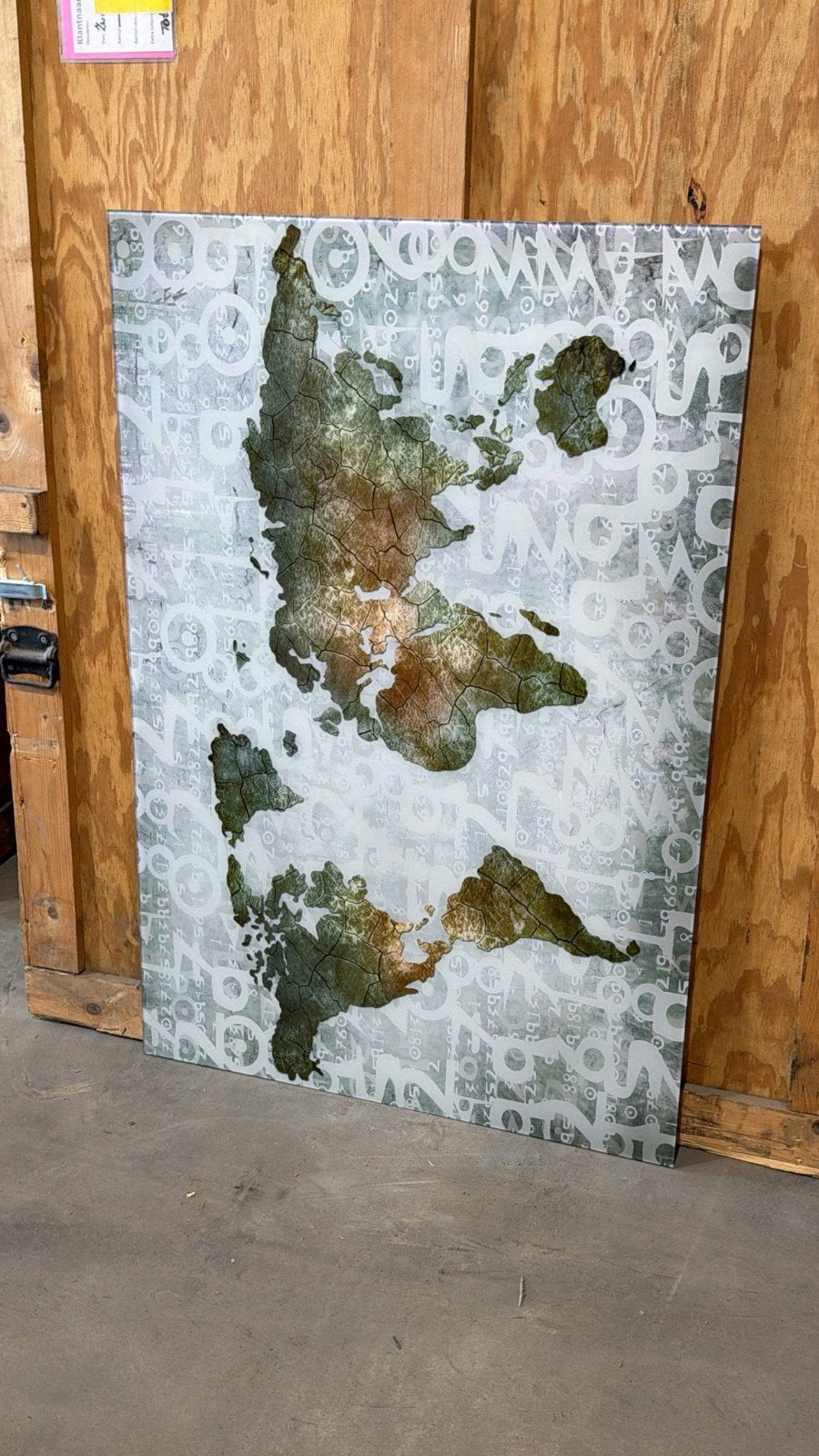 Glazen schilderij wereldkaart - Modern en stijlvol, Antiek en Kunst, Kunst | Schilderijen | Modern, Ophangklaar, Overig onderwerp