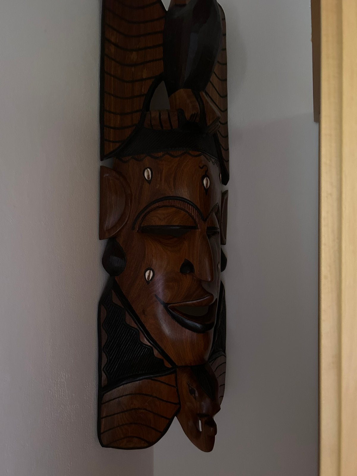 Houten beeld adelaar/indiaan, Antiek en Kunst, Ophalen, Houtsnijwerk, 50 - 100 cm, Hout