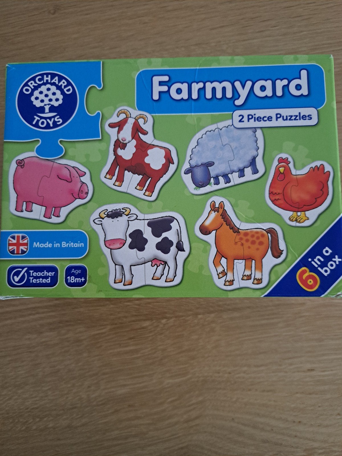 Orchard Toys Farmyard 2-delige puzzels, Ophalen of Verzenden, Minder dan 10 stukjes, Zo goed als nieuw, 6 maanden tot 2 jaar
