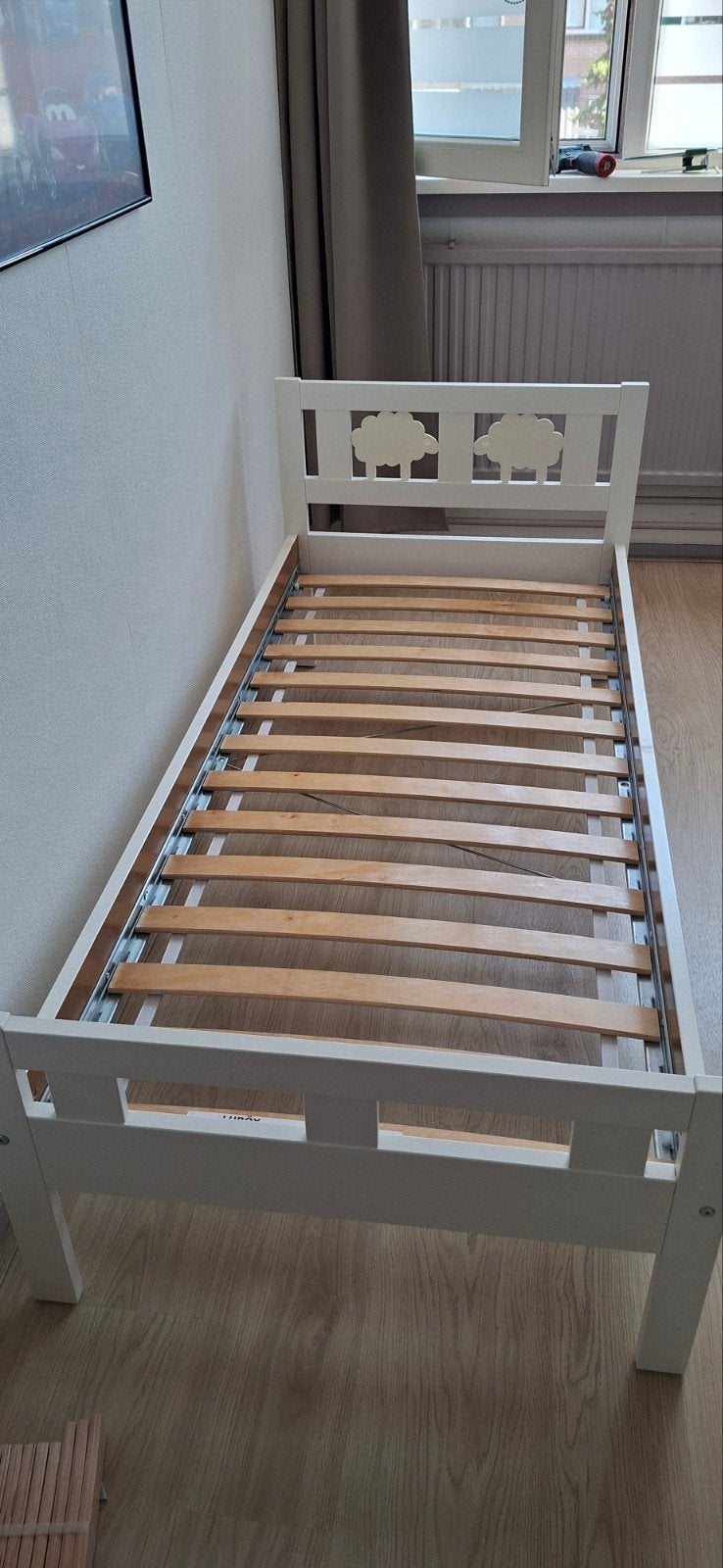Ikea peuterbed 160x70 cm met lattenbodem en 2 zijsteunen, Ophalen, Overige materialen, Gebruikt, 70 cm of minder