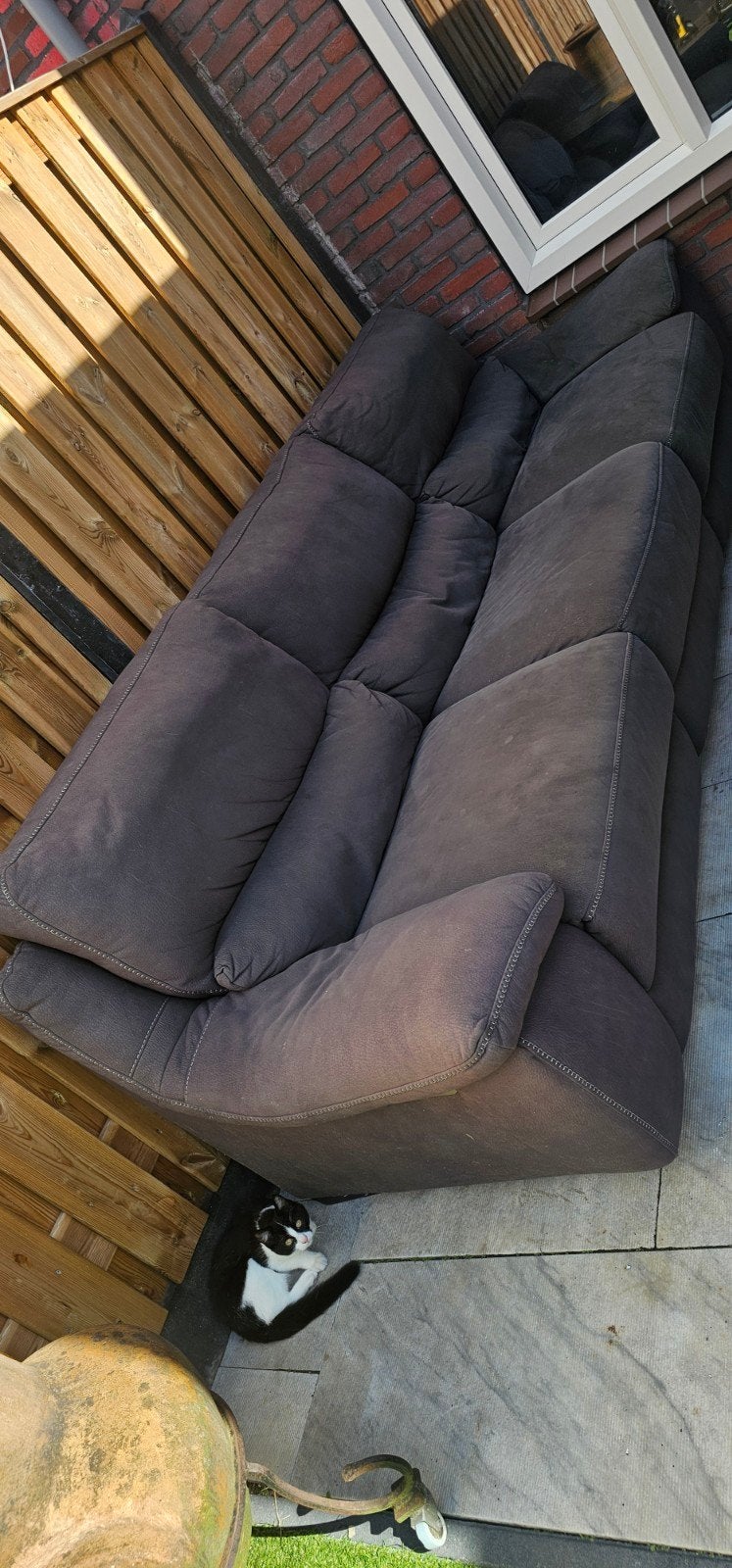 Comfortabele elektrische hoekbank - grijs, Huis en Inrichting, Modern, Comfortabel, 250 tot 300 cm, Gebruikt, 100 tot 125 cm