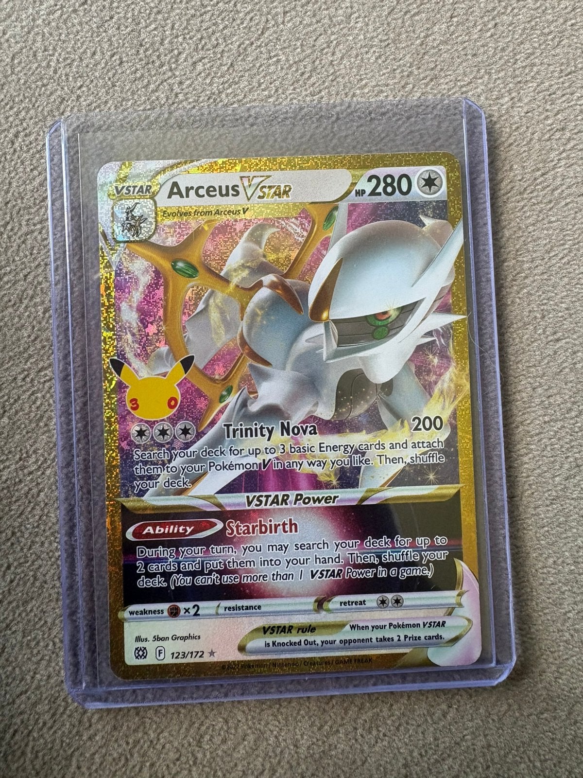 Arceus 123/172 30th, Ophalen of Verzenden, Zo goed als nieuw