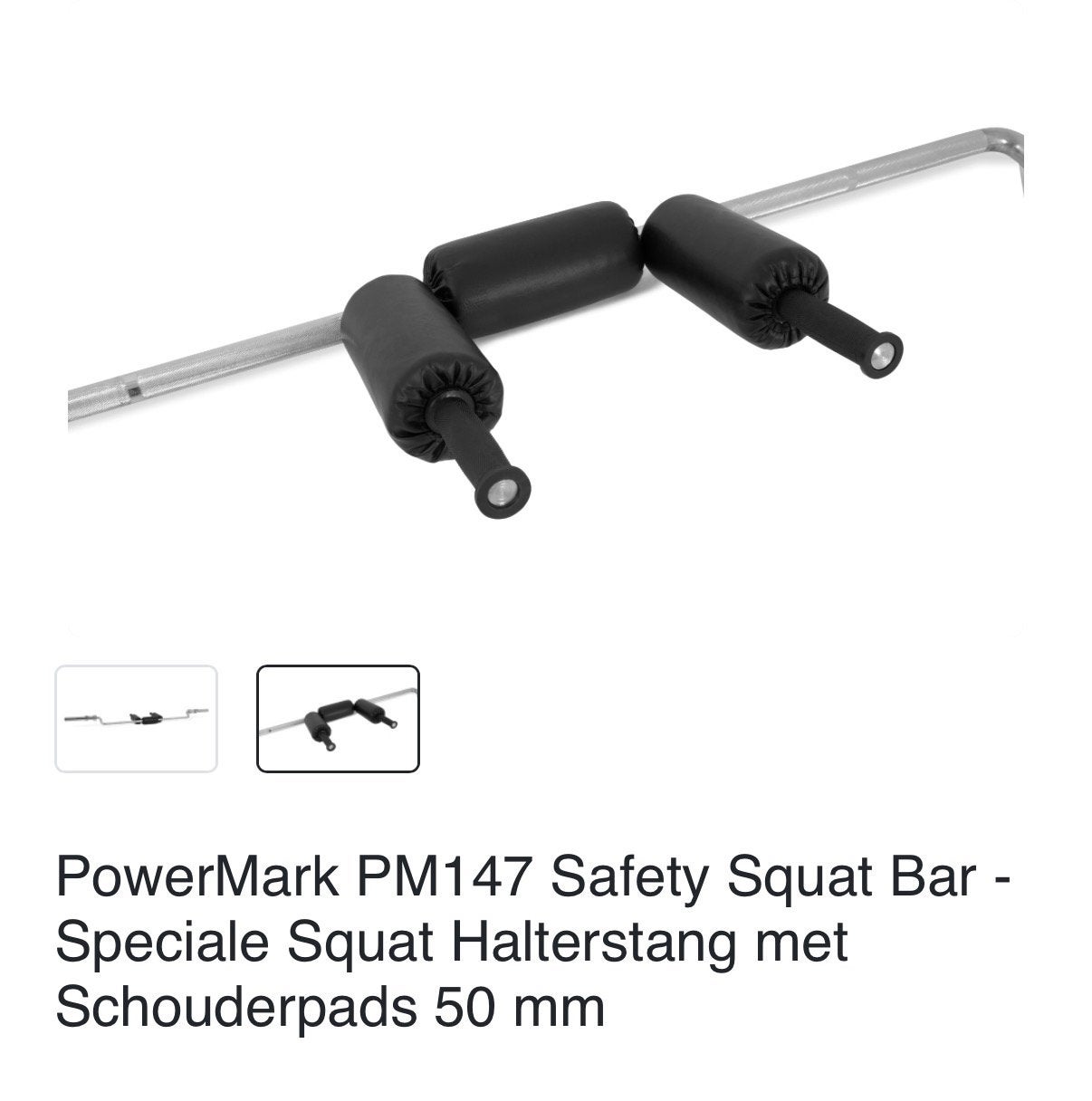 Safety squat bar- Powermark, Eén persoon, Cadeaubon
