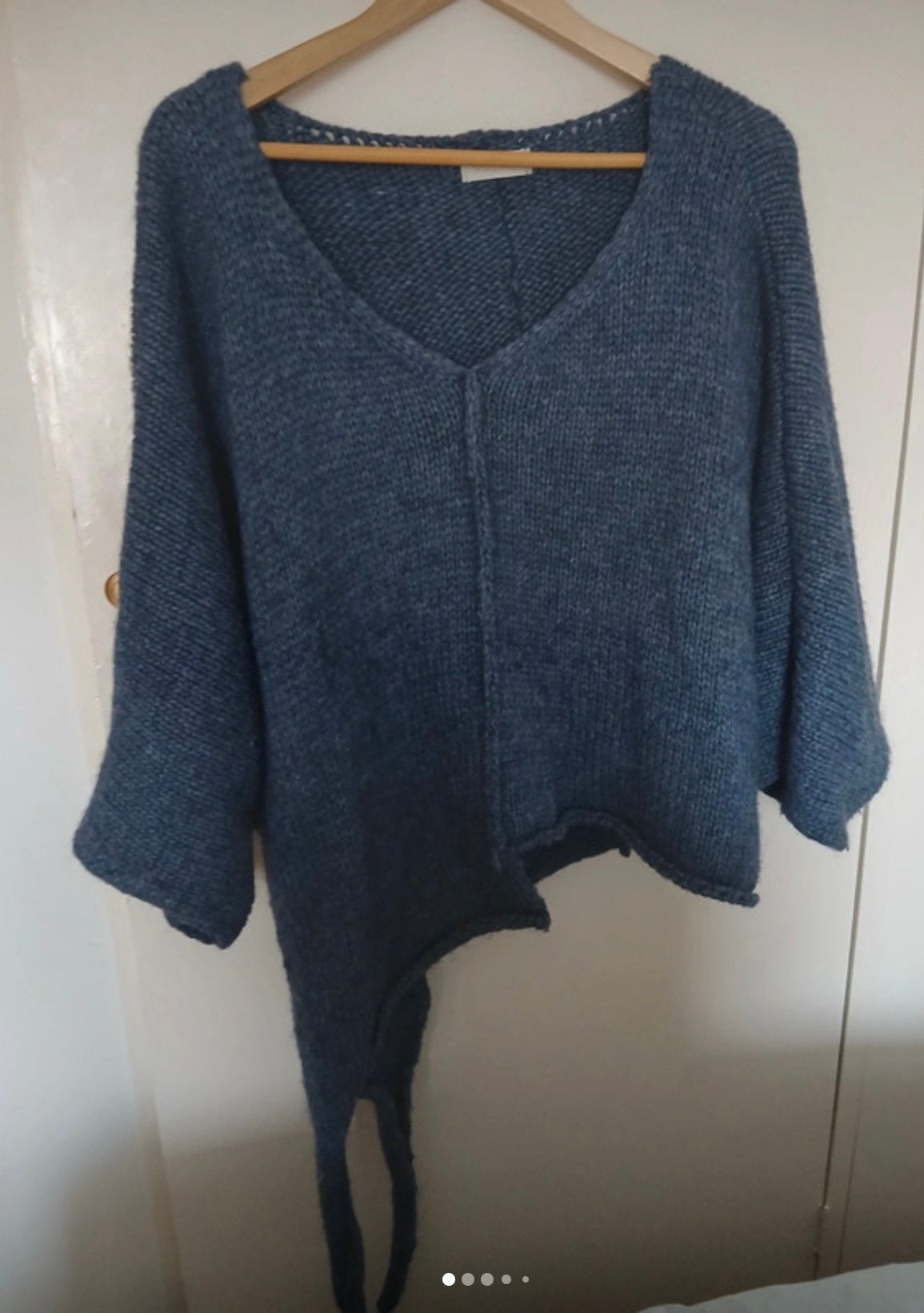 Mooie aparte blauwe trui van sixty days, Ophalen of Verzenden, Gedragen, Maat 38/40 (M), Blauw