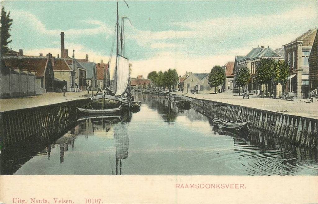 388-542-031 Raamsdonksveer Kanaal met boten, Verzenden, Voor 1920, Noord-Brabant