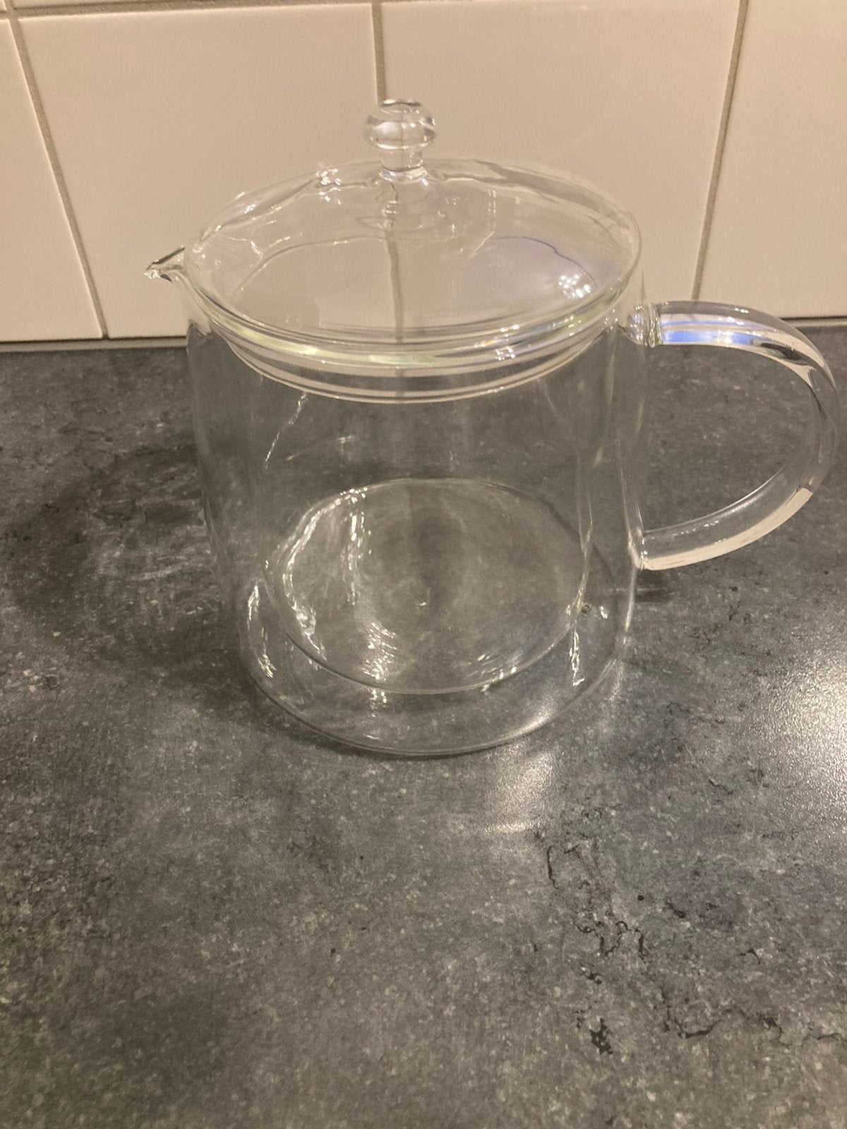 Grote dubbelwandige theepot thee pot, Huis en Inrichting, Keuken | Servies, Ophalen, Zo goed als nieuw, Overige stijlen, Overige typen