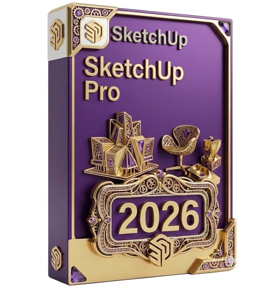 SketchUp Pro 2026 3D-modellering, rendering en constructie, Ophalen, Nieuw, MacOS