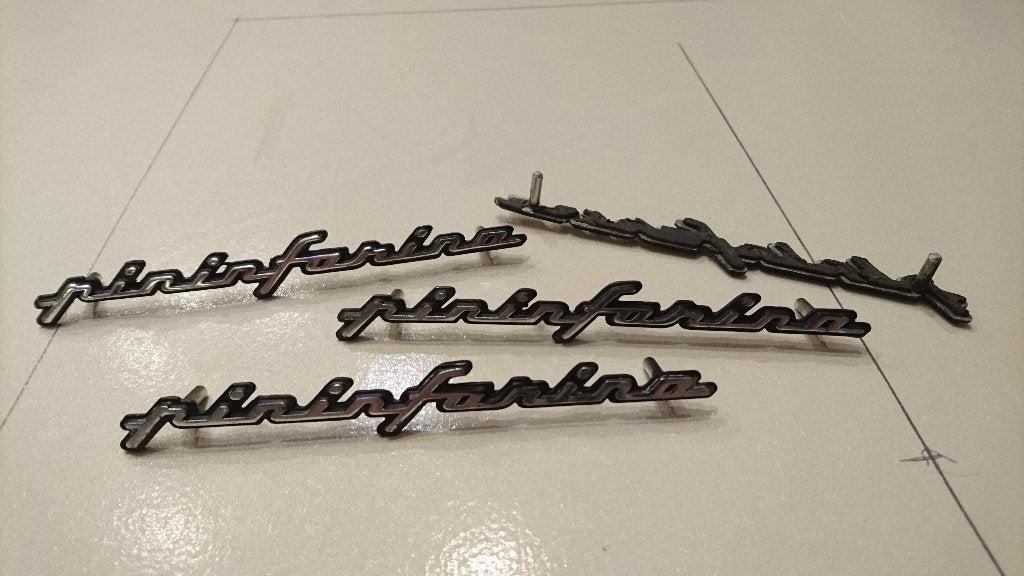 Pininfarina Chromen Auto Embleems, Ophalen of Verzenden, Zo goed als nieuw