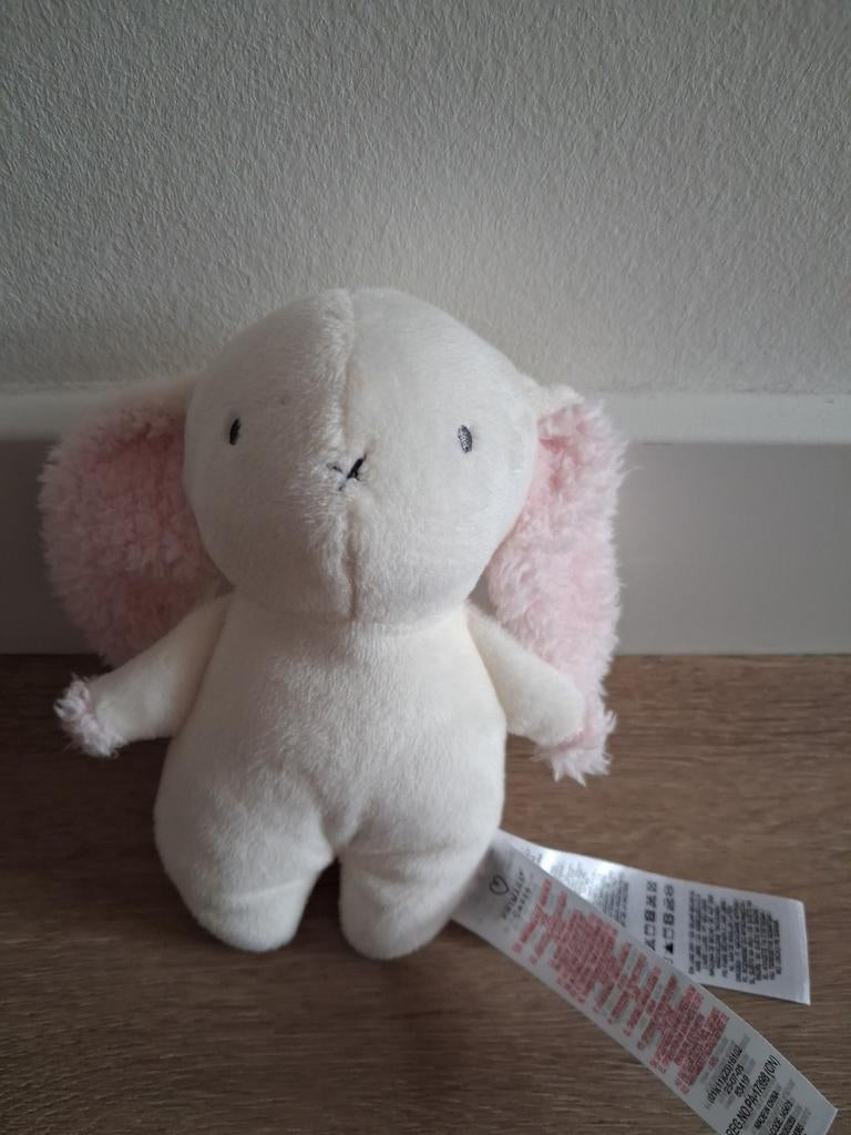Knuffel konijn Primark Cares wit roze schattig 16 cm L348, Ophalen of Verzenden, Zo goed als nieuw, Konijn