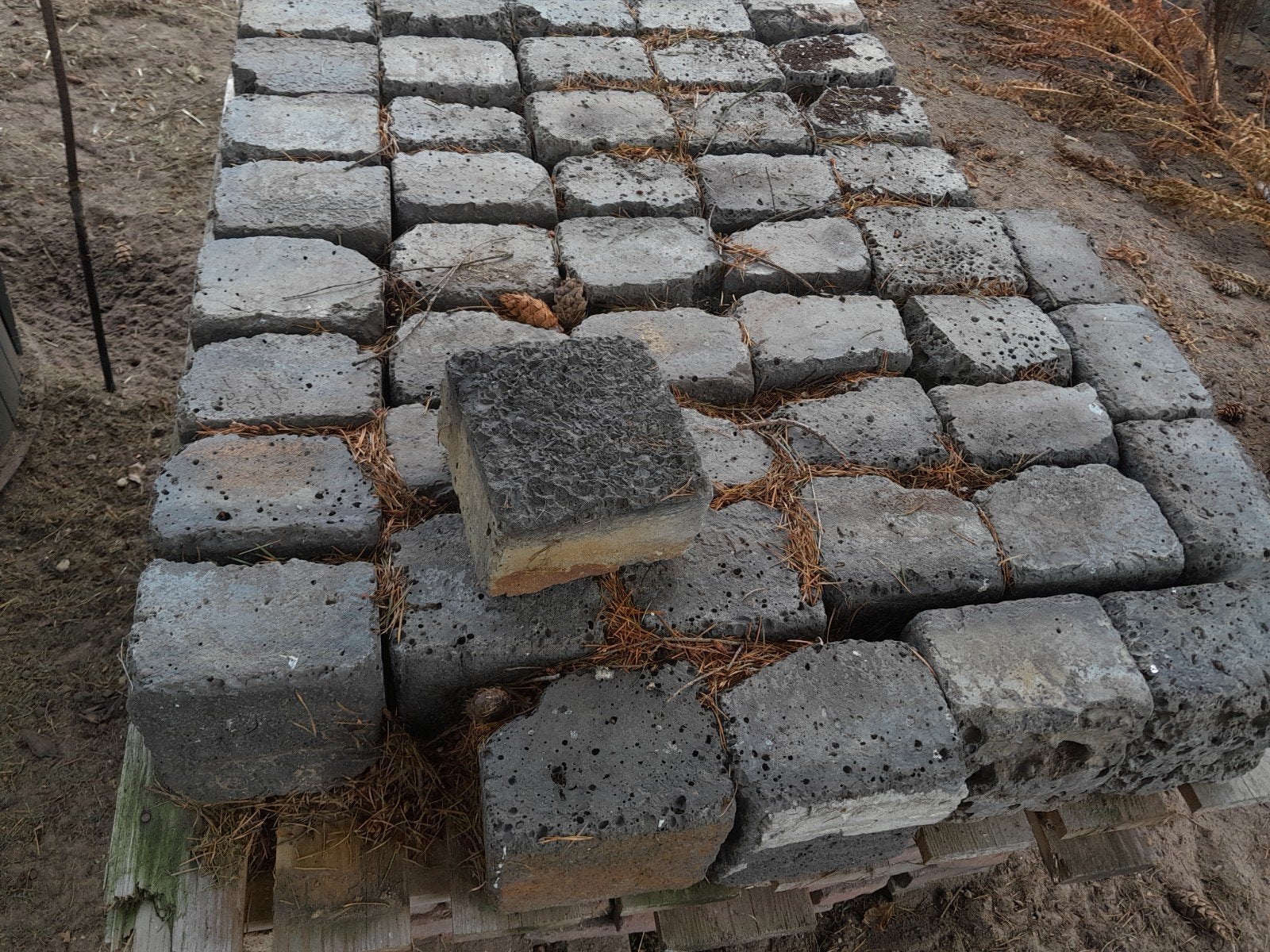 Gebruikte koperslaken klinkers voor tuin of oprit, Gebruikt, Klinkers, Ophalen of Verzenden, Minder dan 5 m²
