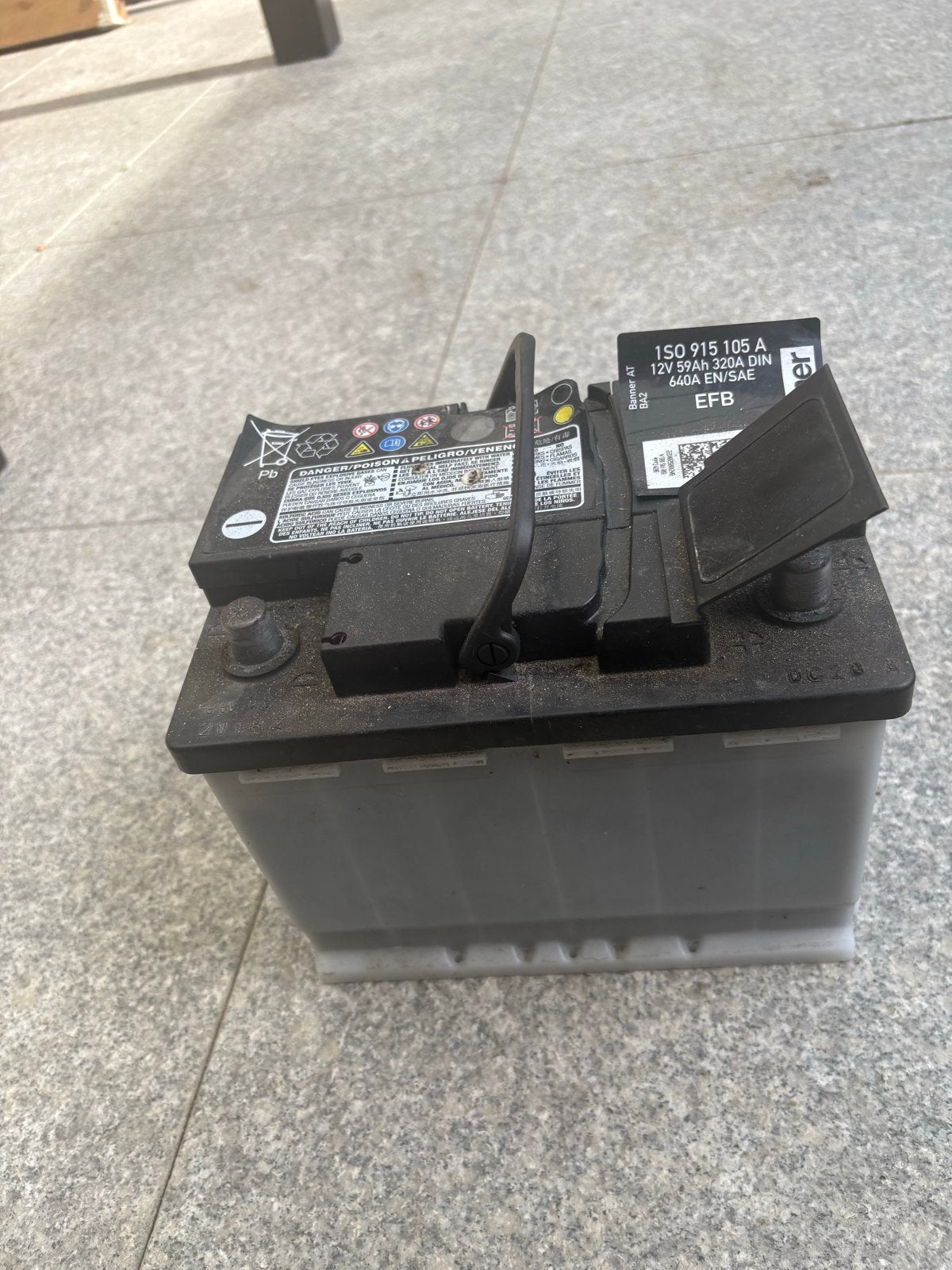 Banner EFB Accu 12V 59Ah 320A DIN 640A EN/SAE, Ophalen of Verzenden, Gebruikt, Overige automerken