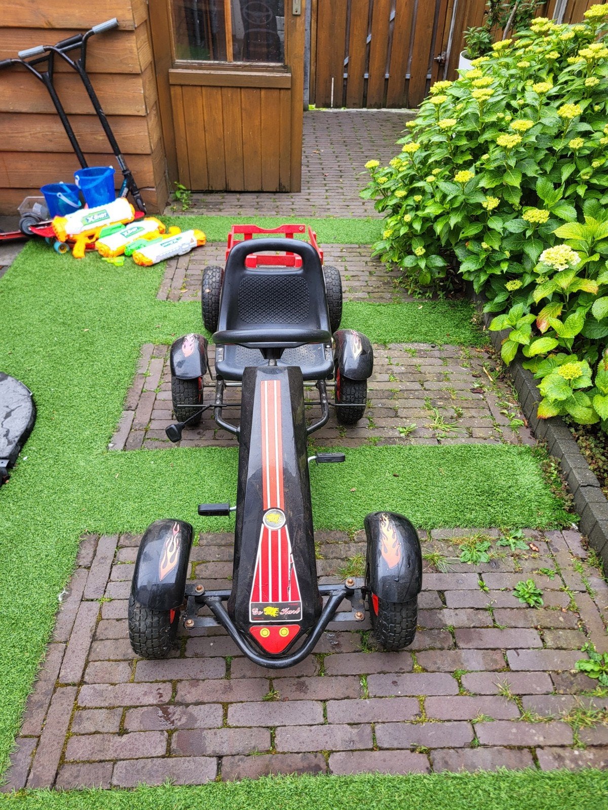Skelter Go Kart zwart, Ophalen of Verzenden, Gebruikt, Overige merken, Met kar of aanhanger