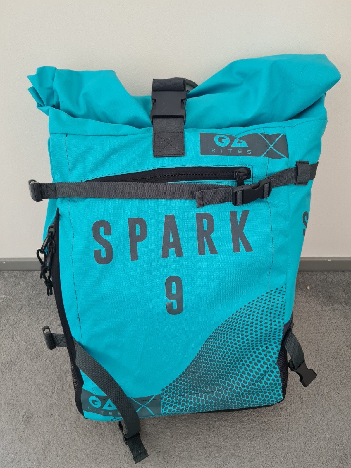Gaastra kite Spark 9 m2. Blauw-oranje., Watersport en Boten, Kitesurfen, Geen board, Ophalen of Verzenden, Gebruikt