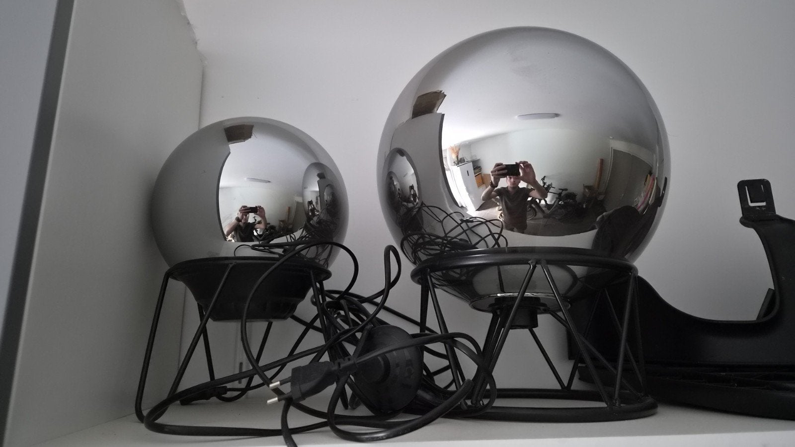 Set van 2 moderne tafellampen - 20cm en 28cm, Gebruikt, Ophalen of Verzenden, Sfeerlamp, Modern