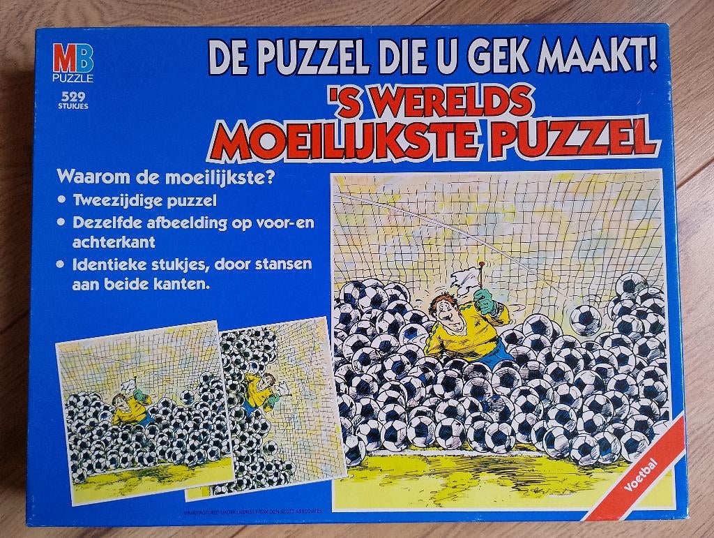 MB 's werelds moeilijkste puzzel, Ophalen of Verzenden, 500 t/m 1500 stukjes, Gebruikt, Legpuzzel