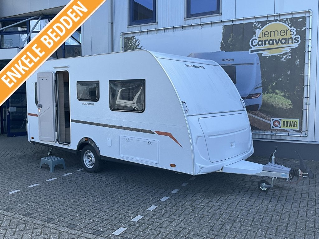 Weinsberg CaraCito 470 EU ENKELE BEDDEN-AIRCO-MOVER, Caravans en Kamperen, Overige merken, Standaardzit, Bedrijf, 750 - 1000 kg
