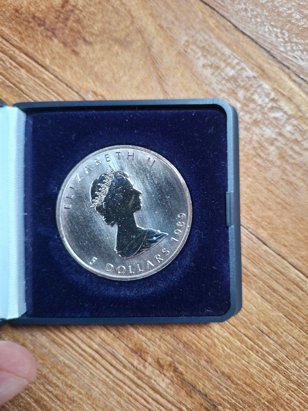 Maple leaf 1989, Ophalen of Verzenden, Noord-Amerika, Losse munt, Zilver
