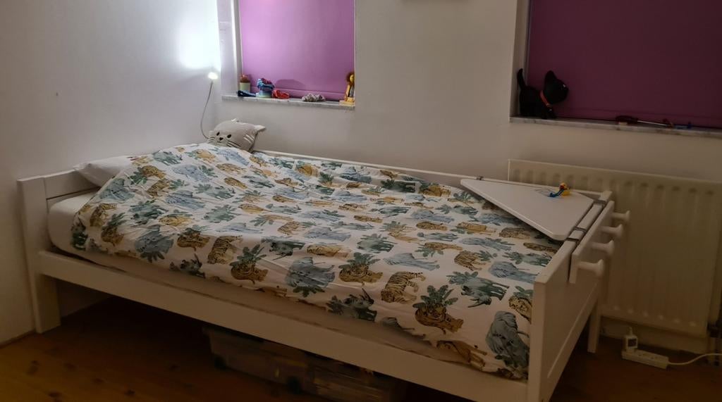 Lifetime Basisbed 90x200, Ophalen, 85 tot 100 cm, Gebruikt, Matras