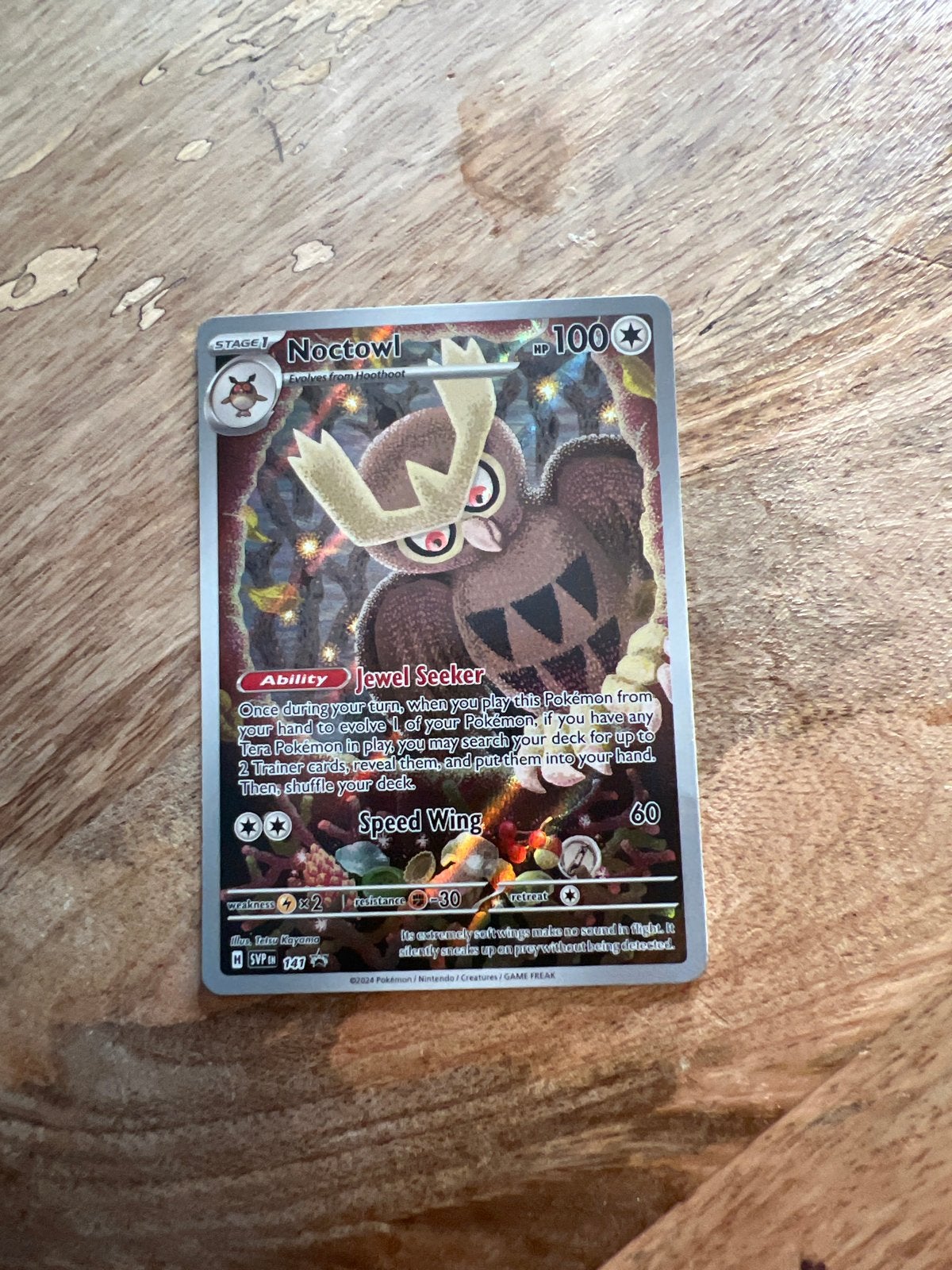 Noctowl Pokémon Kaart - Nieuwstaat, Ophalen of Verzenden, Nieuw, Losse kaart