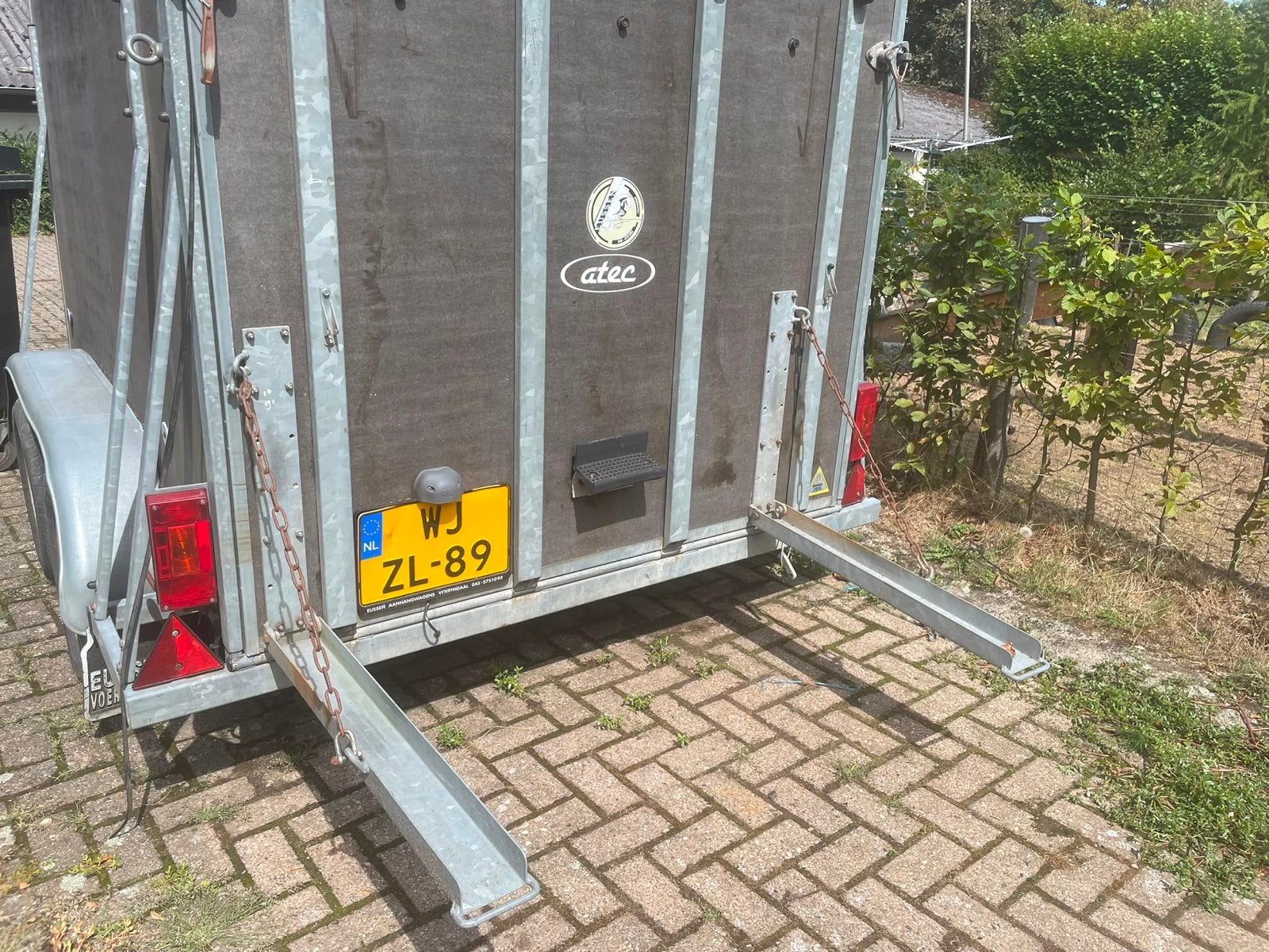 Koets/menwagen/sulky steunen voor paardentrailer, Ophalen, Gebruikt