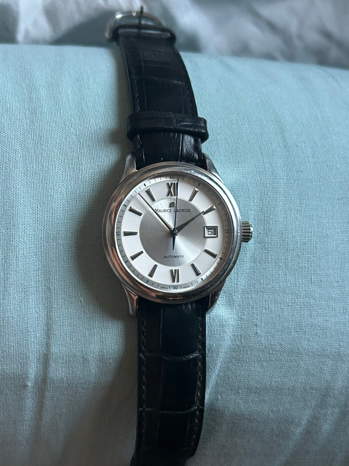 maurice lacroix les classiques lc6027, Overige merken, Leer, Staal, Polshorloge