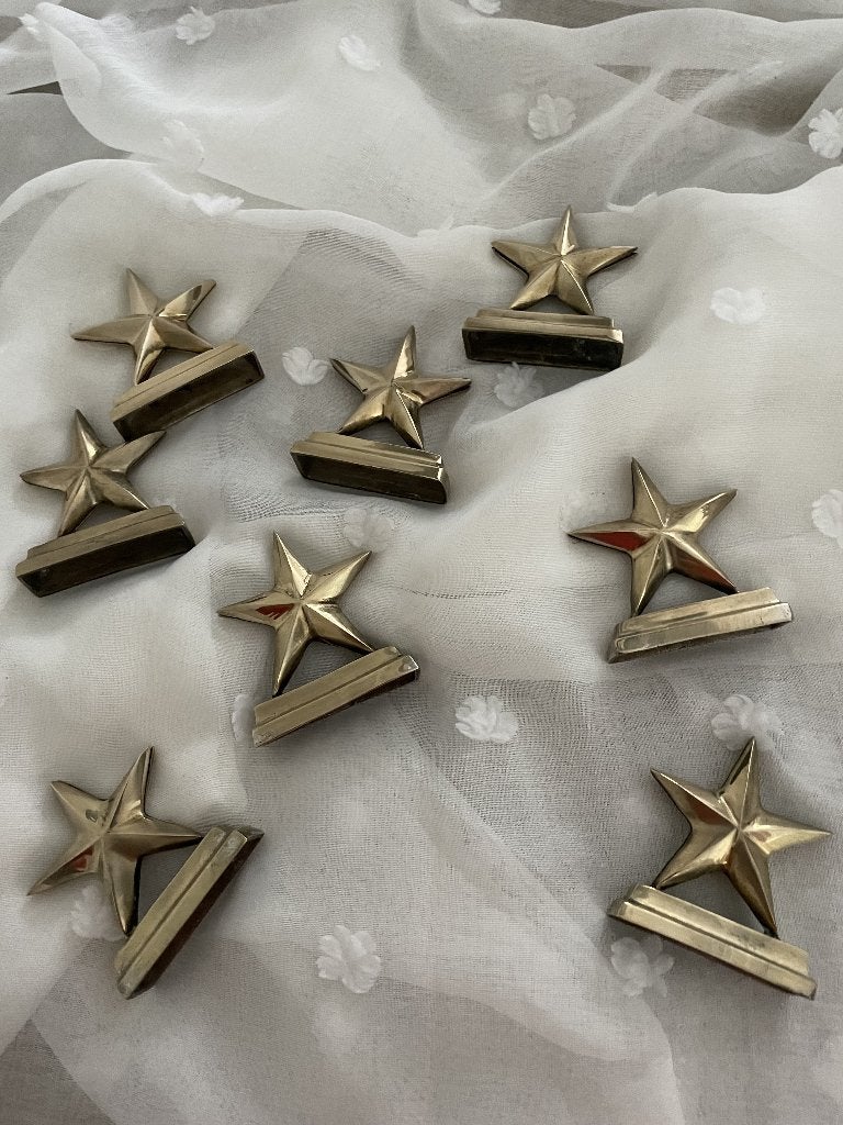 Set van 8 vintage naamkaartjeshouders!, Ophalen of Verzenden