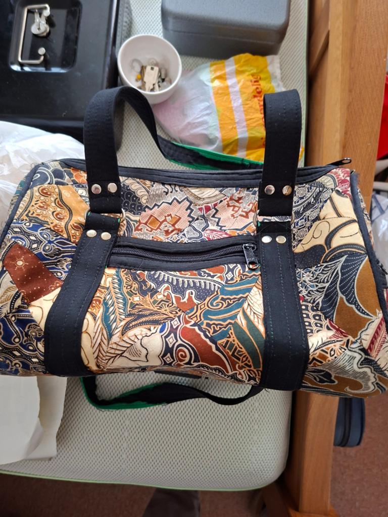Unieke Batik Handtas - Kleurrijk en Ruim, Ophalen of Verzenden, Gebruikt, Overige kleuren, Handtas