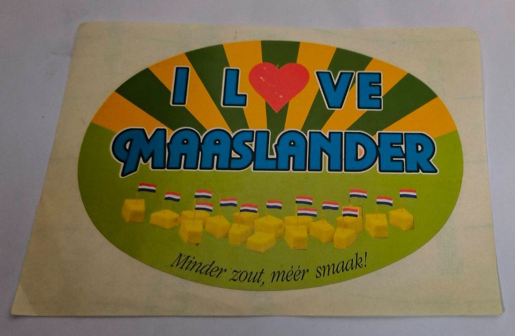 Sticker I Love Maaslander / Minder zout, méér smaak, Ophalen of Verzenden, Zo goed als nieuw, Merk