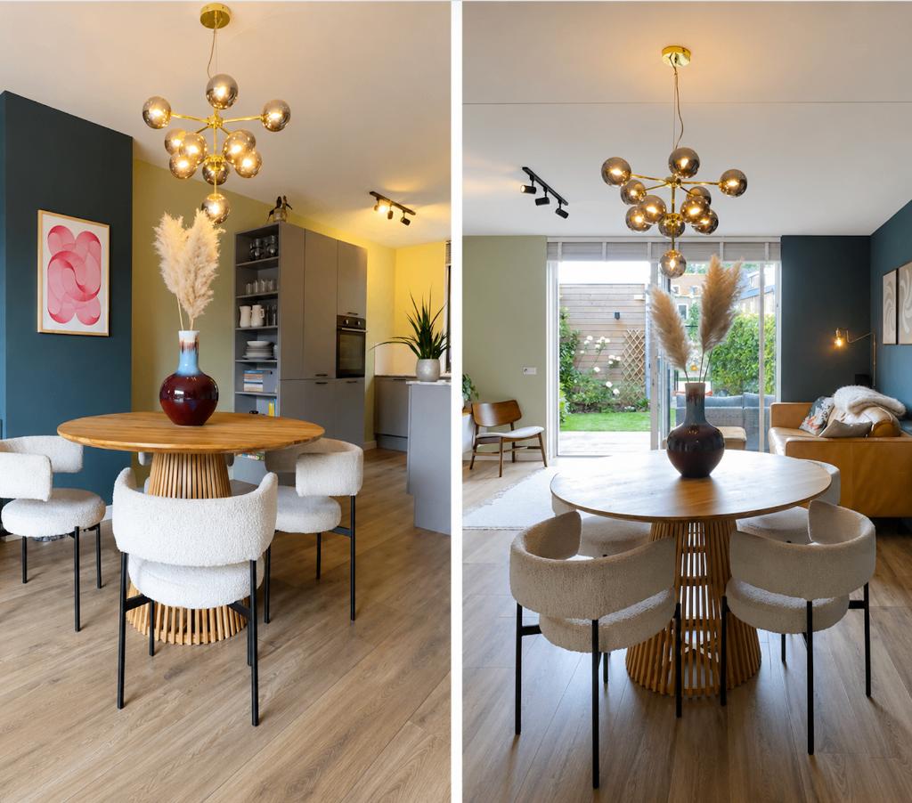 Bubble chandelier met smoked glazen bollen - 13-lichts, Ophalen, 50 tot 75 cm, Sputnik chandelier, Zo goed als nieuw