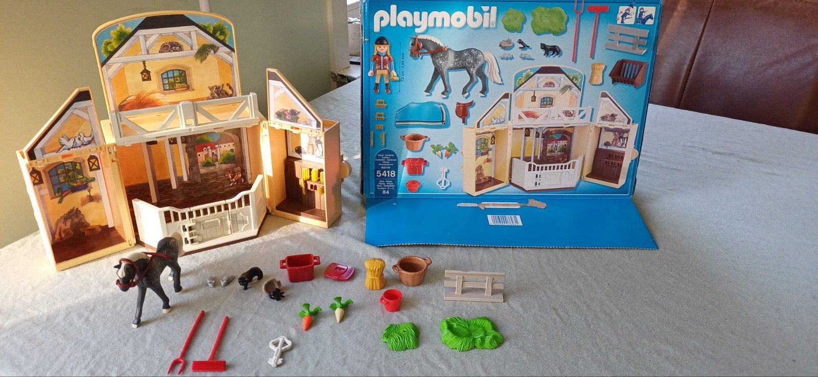 Playmobil Paardenstal - Set 5418, Gebruikt, Gebouw, Complete set, Ophalen of Verzenden