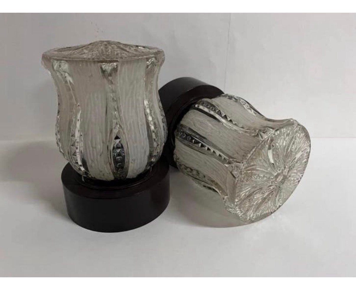 Art Deco bloem vorm vintage plafondlamp jaren 70, Huis en Inrichting, Lampen | Plafondlampen, Ophalen of Verzenden, Zo goed als nieuw
