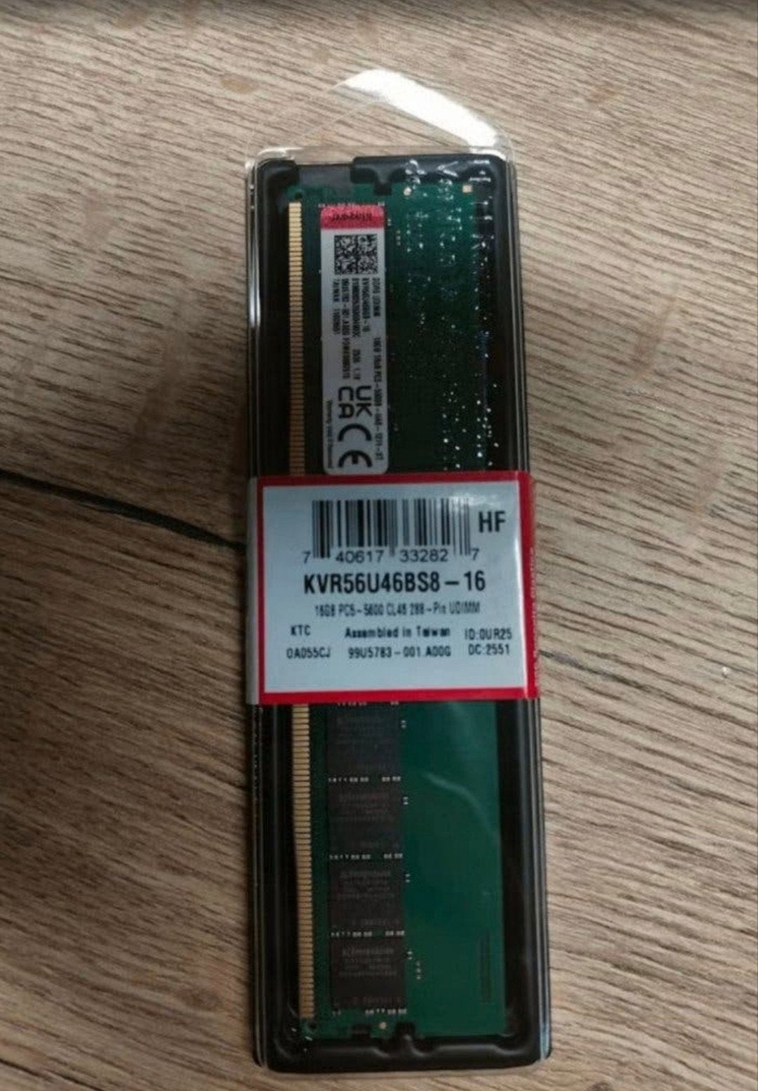 Kingston 16GB DDR5 5600MHz DIMM Geheugenmodule, Nieuw, Ophalen of Verzenden, Desktop, DDR5