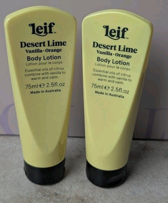 Leif Desert Lime Body Lotion 2x75ml
2 stuks Leif Desert Lime, Ophalen of Verzenden, Nieuw, Gehele gezicht