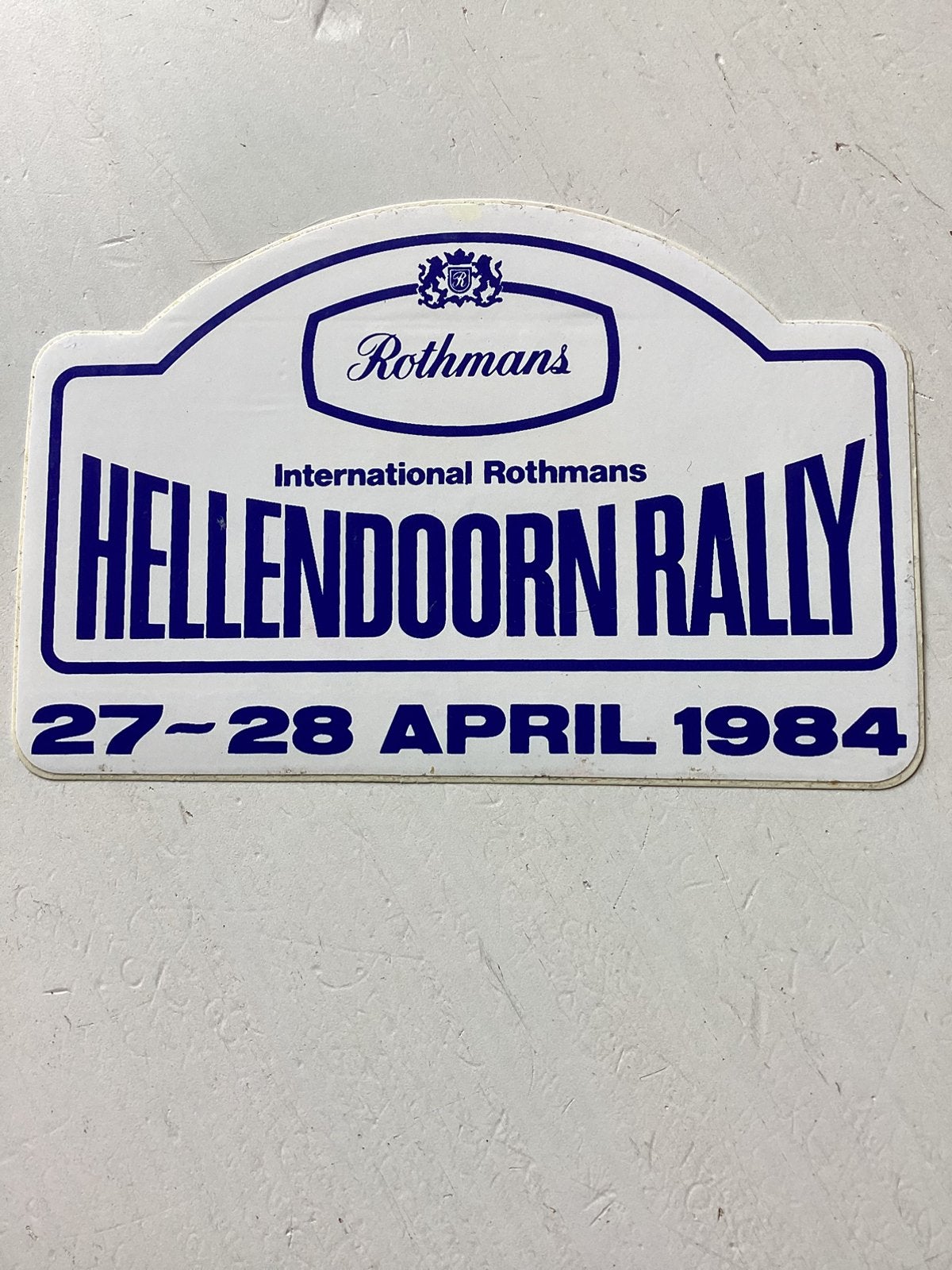 Sticker Rothmans Hellendoorn Rally 1984, Verzenden, Zo goed als nieuw, Sport