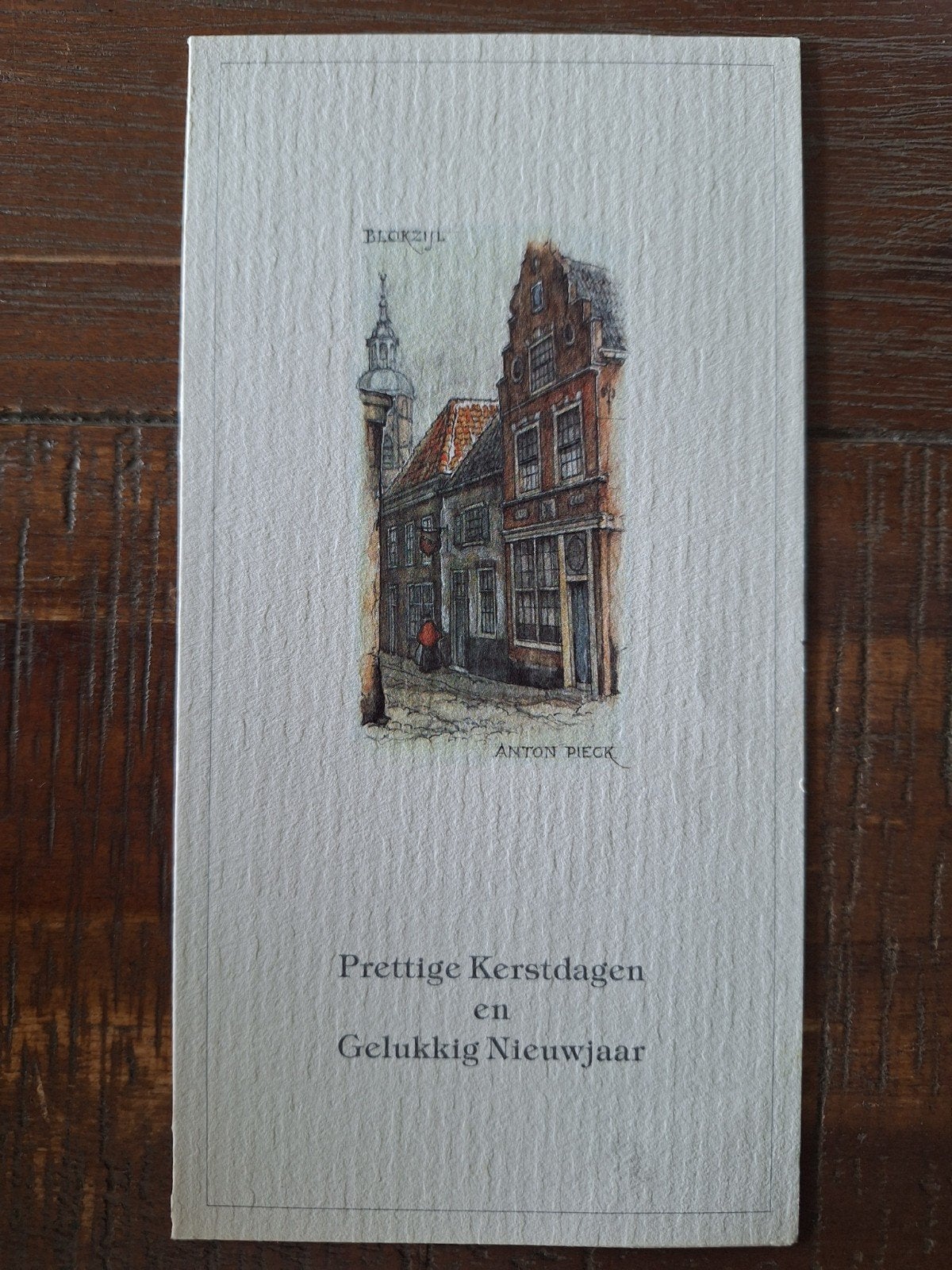 Vouwkaart Anton Pieck - Blokzijl - Prettige Kerstdagen, Ophalen of Verzenden, Gelopen, Overige thema's