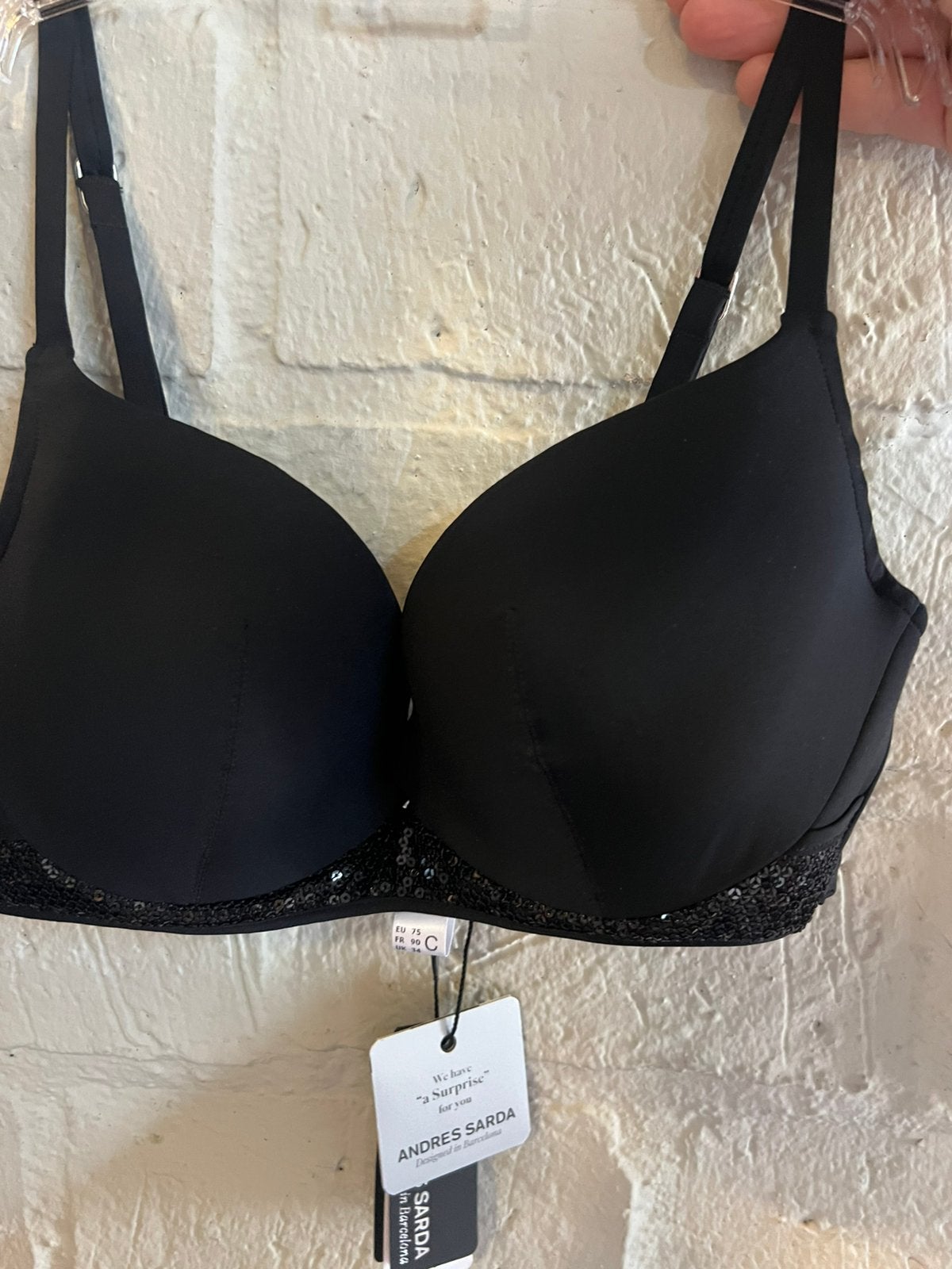 Andres Sarda bikini top maat 75C NIEUW!! Nu €10,-, Ophalen of Verzenden, Nieuw, Zwart, Bikini