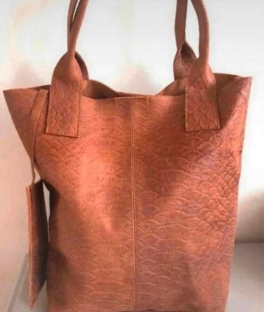 Mooie leren tas met portemonnee nieuw!, Ophalen of Verzenden, Nieuw, Bruin, Schoudertasje