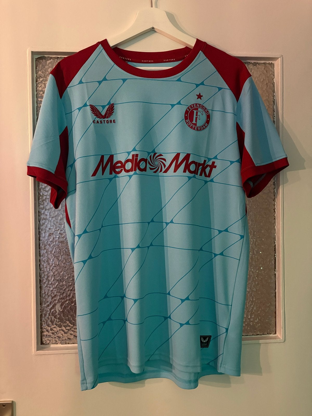 Feyenoord uitshirt gesigneerd door Mats Deijl - Maat M, Maat M, Ophalen of Verzenden, Zo goed als nieuw, Shirt