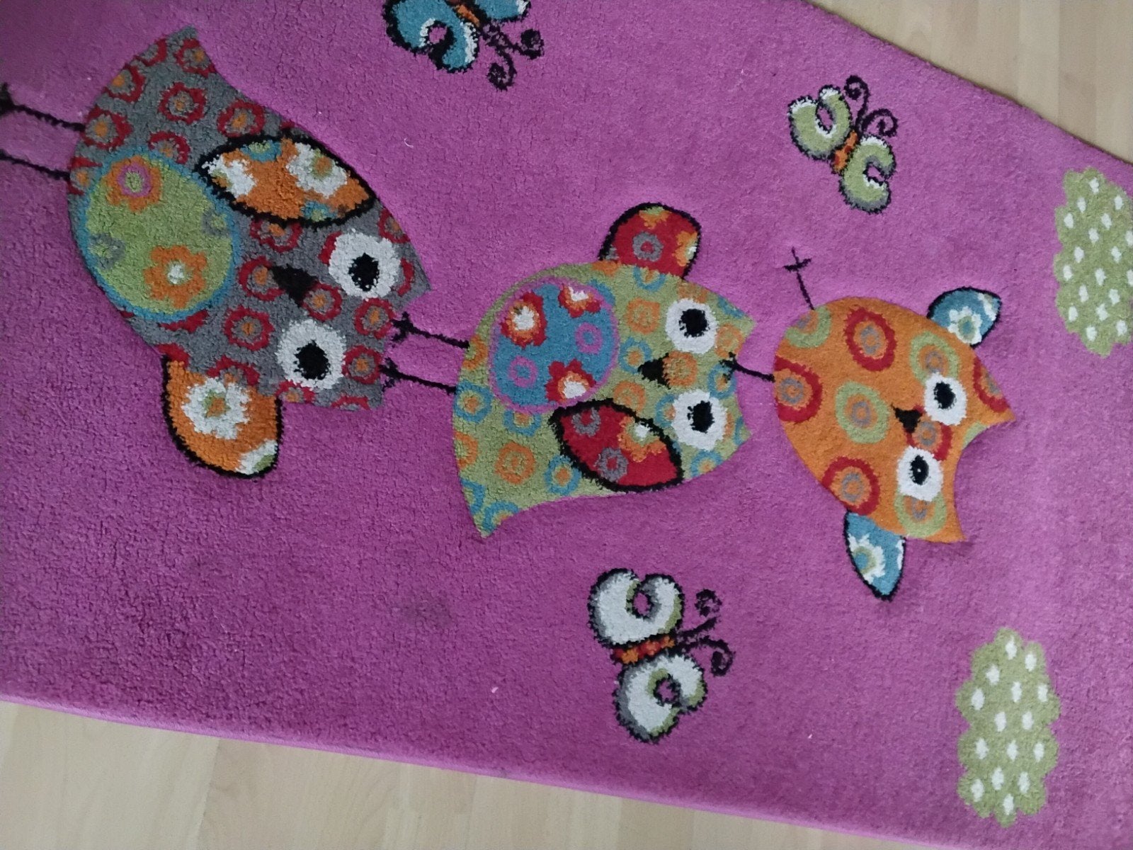 Vloerkleed uil  30.00, Huis en Inrichting, Stoffering | Tapijten en Kleden, Ophalen, 100 tot 150 cm, 50 tot 100 cm, Zo goed als nieuw