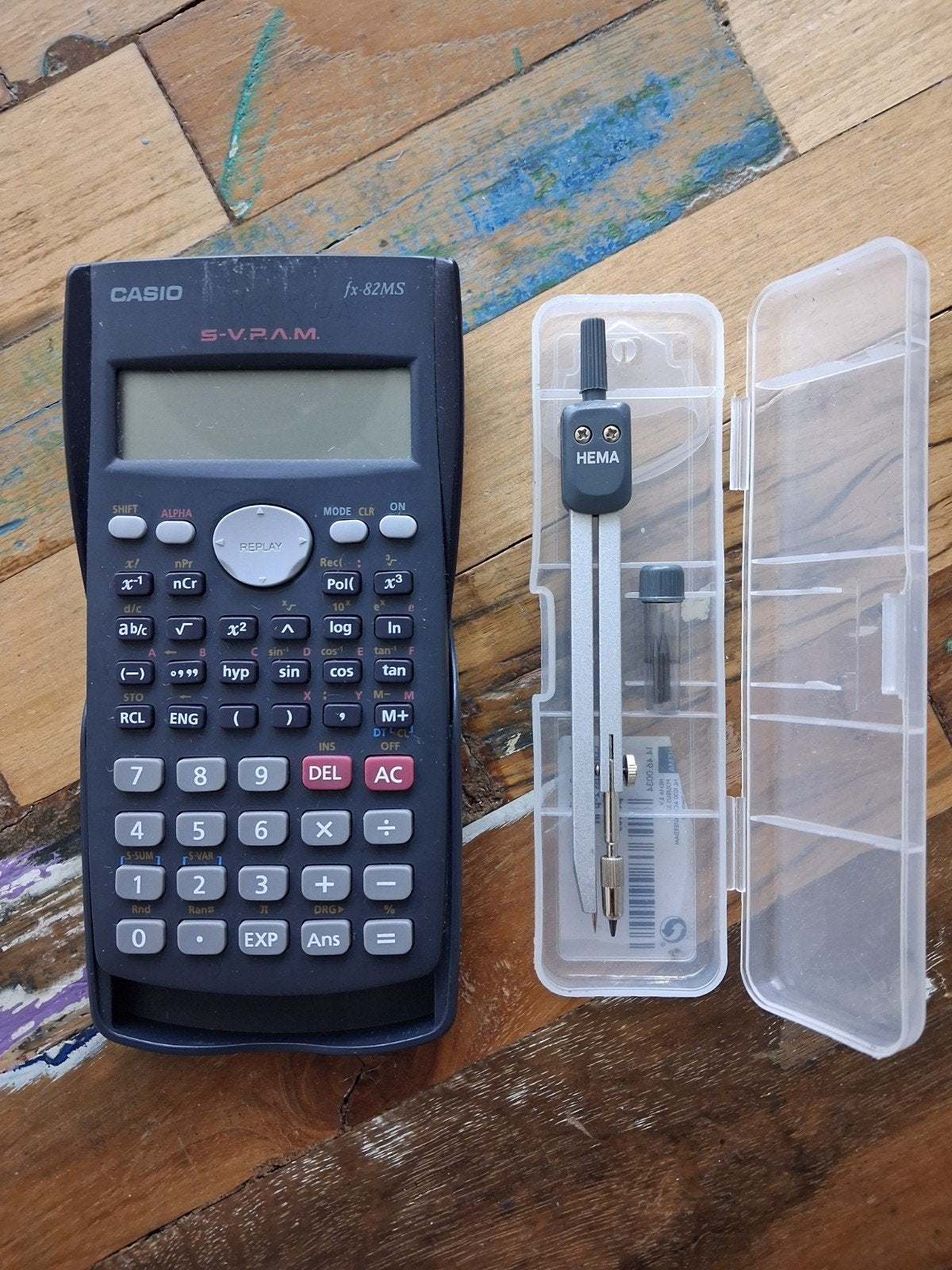 Casio rekenmachine fx-82MS & passer, Ophalen of Verzenden