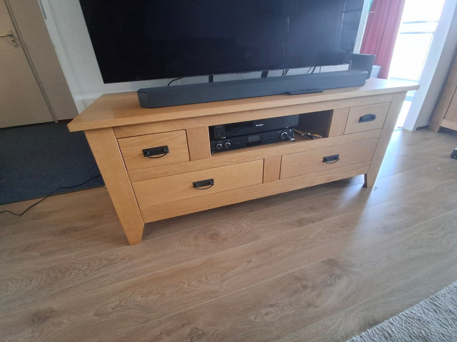 Kwaliteits TV meubel in goede staat - 154x58x63 cm, Huis en Inrichting, Ophalen, Gebruikt, 150 tot 200 cm, Minder dan 100 cm
