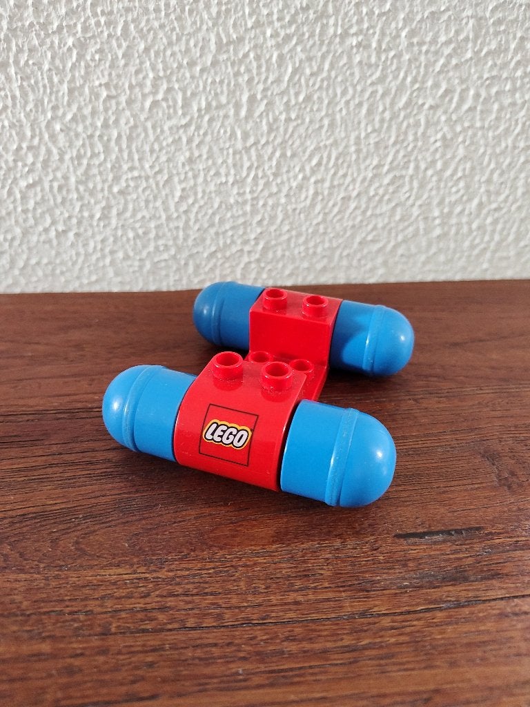 Vintage LEGO DUPLO Voertuigbasis – Rood/Blauw – ca. 2000, Gebruikt, Overige thema's, Ophalen of Verzenden, Duplo