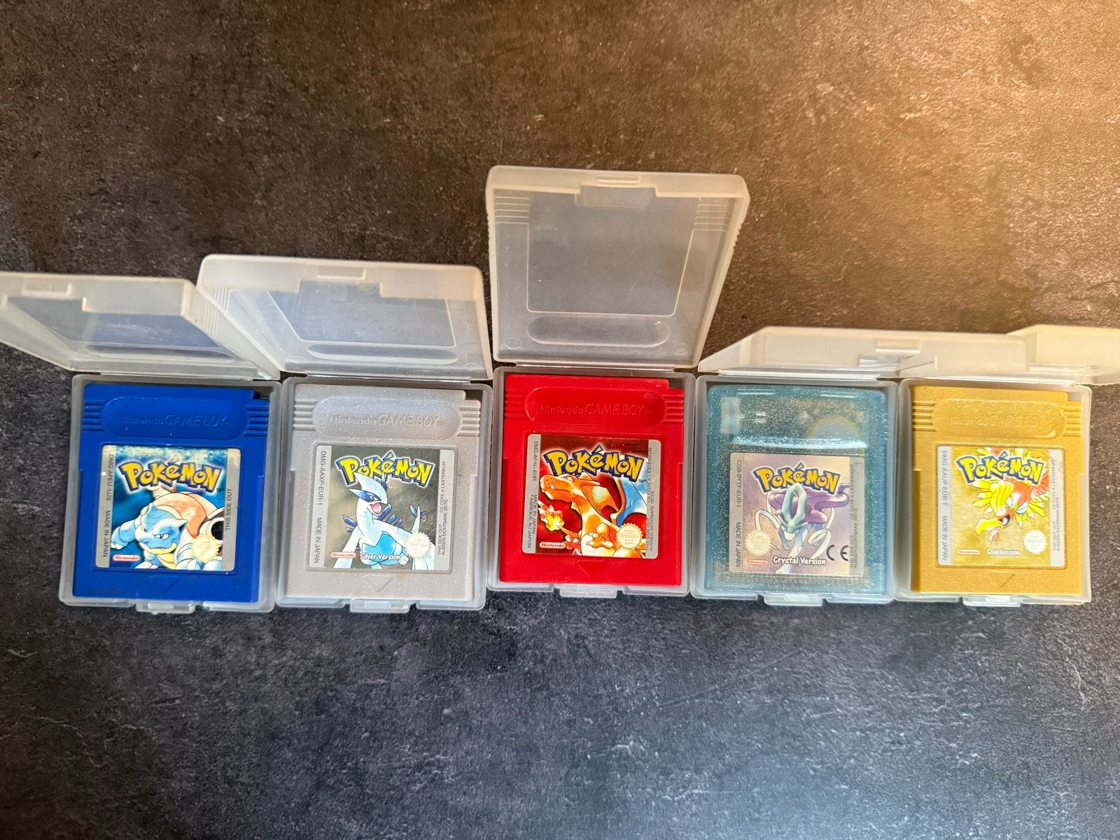 Pokémon Gameboy games (Blauw, Zilver, Rood, Kristal, Geel), Spelcomputers en Games, Games | Nintendo Game Boy, Gebruikt, Role Playing Game (Rpg)
