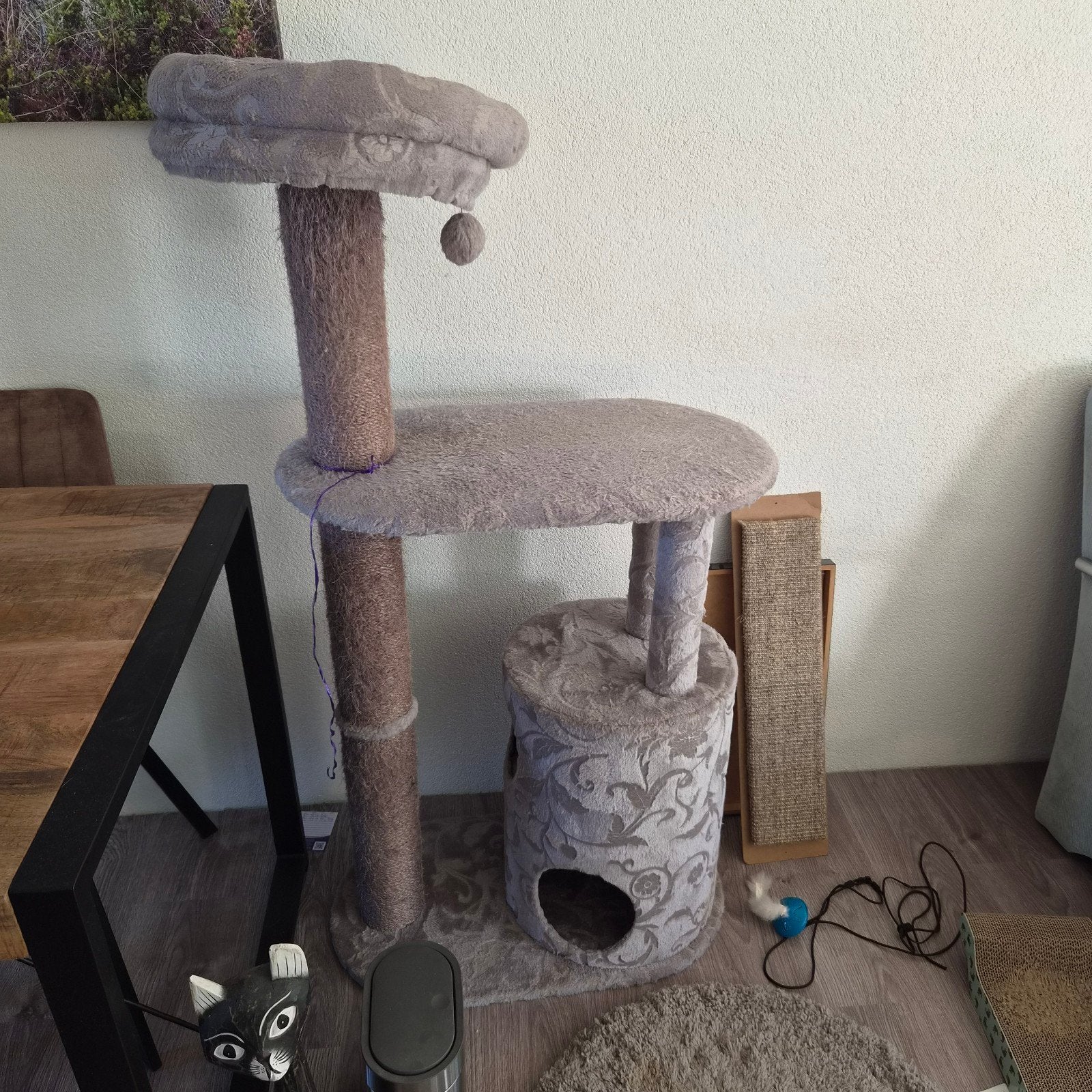 Kattenkrabpaal, grijs/bruin, Ophalen, Gebruikt, Krabpaal
