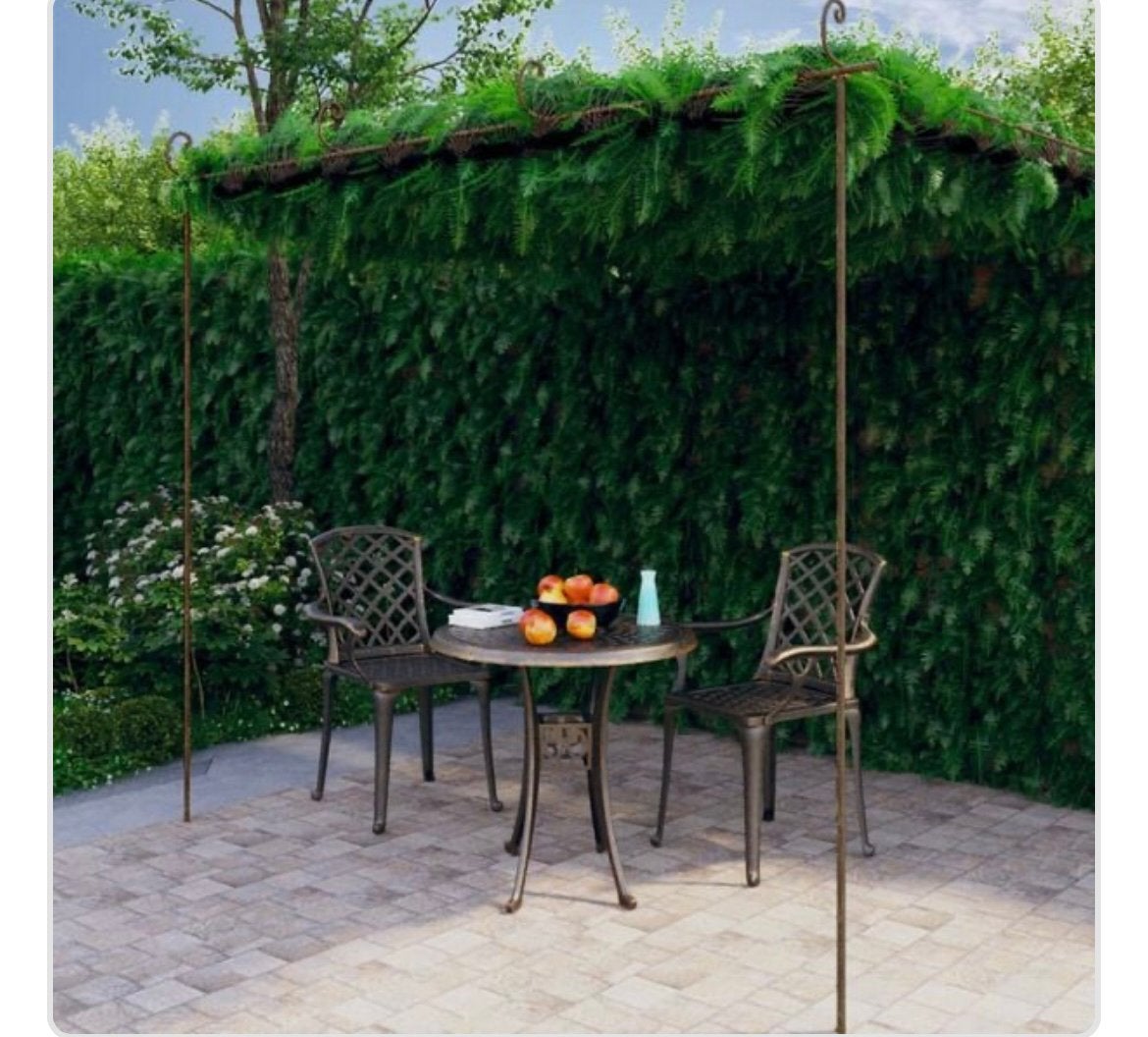 vidaXL Tuinpergola 4x3x2,5 m ijzer antiekbruin, Tuin en Terras, Ophalen, Nieuw